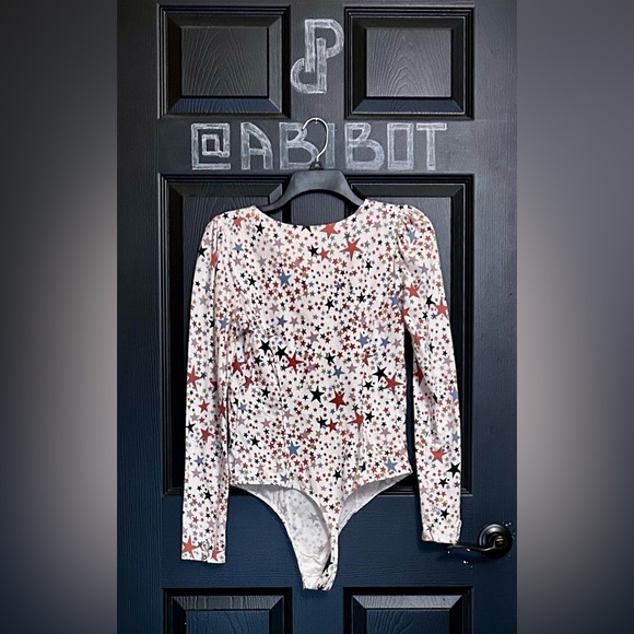 Free People Multicolor Star Pattern Bodysuit - Picture 2 of 2